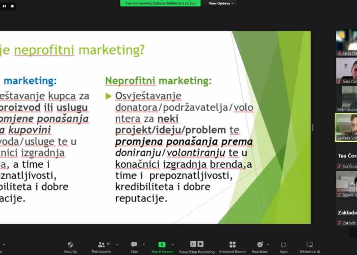 Radionica Osnove Neprofitnog Marketinga